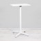 600mm White Square Poseur Table - White Frame