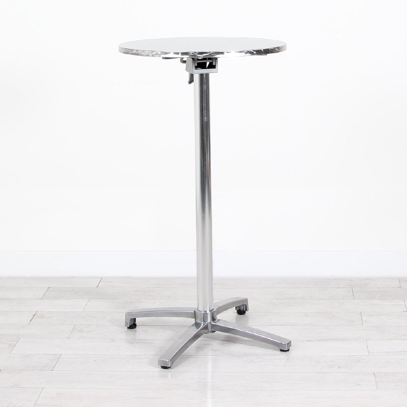 600mm Chrome Round Poseur Table - Chrome Frame