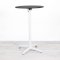 700mm Black Round Poseur Table - White Frame