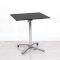700mm Black Square Bistro Table - Chrome Frame