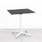 700mm Black Square Bistro Table - White Frame