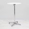 700mm White Round Poseur Table - Chrome Frame