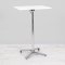 700mm White Square Poseur Table - Chrome Frame