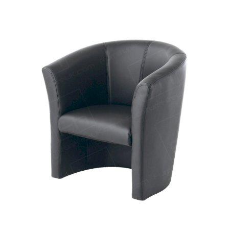 Leather Tub Chair - Black