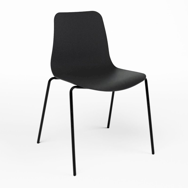 Black Curve Stacking Chair