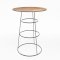 Black Spire Poseur Table - Rust Top