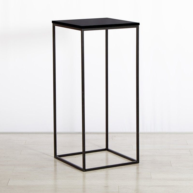 Box Frame High Table Black 460 x 460 x 1020h