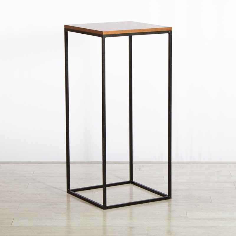 Box Frame High Table Walnut 460 x 460 x 1020h