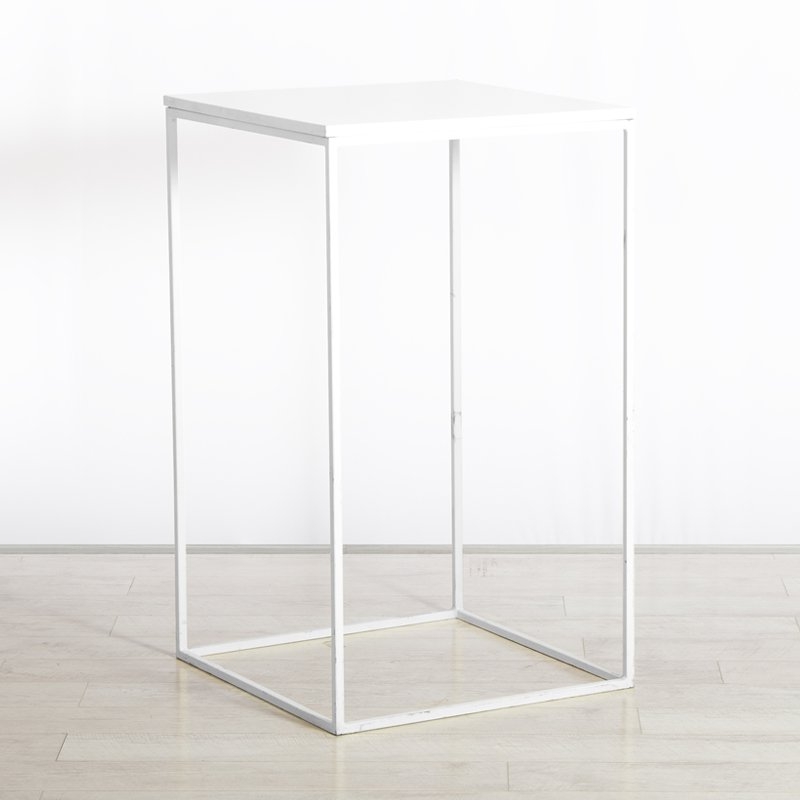 Box Frame High Table White 600 x 600 x 1020h