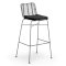 Miami Bar Stool - Black with Black Cushion
