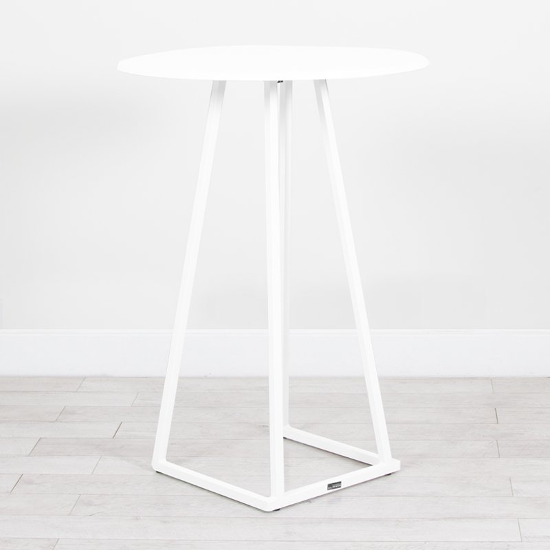 Dallas Round Poseur Table - White
