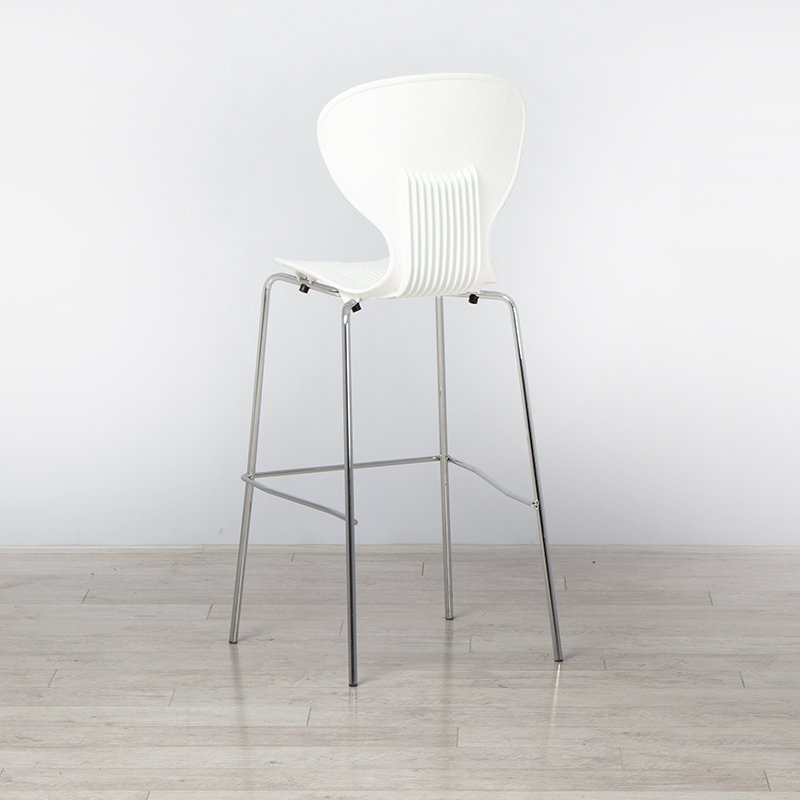 White Plastic Stacking Stool