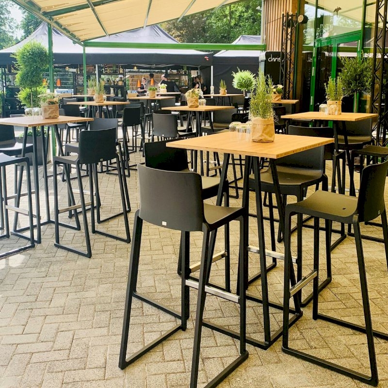 Kansas Linking Bar Stool - Black