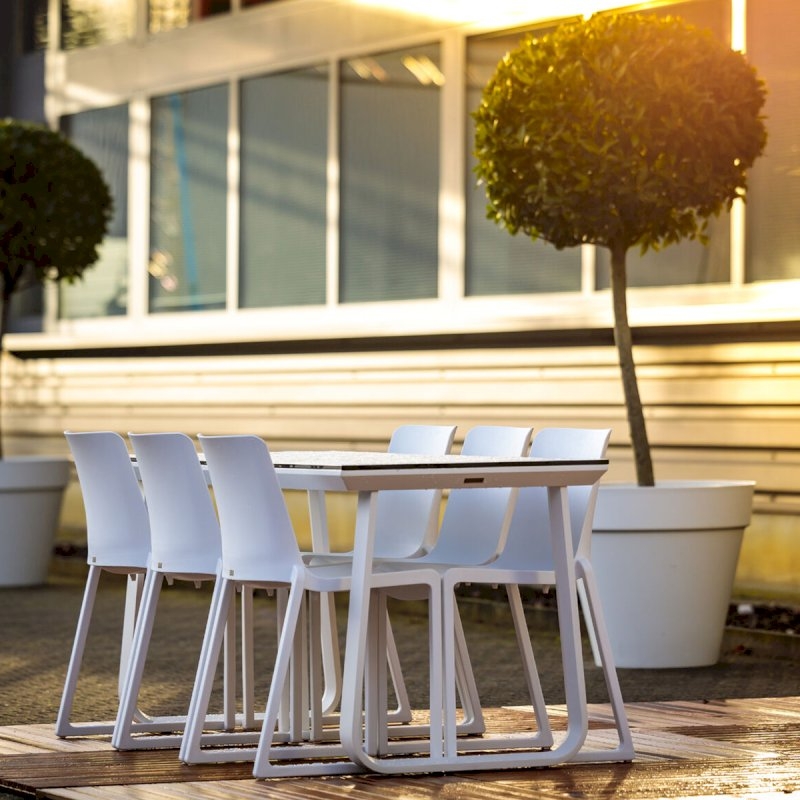 White Kansas Linking Chair