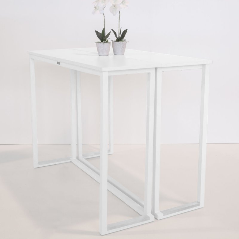 Nevada Double Wall Frame Table 1100h - White